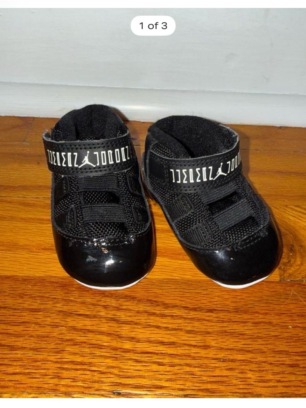 Jordan Toddler Black Strap Sneakers